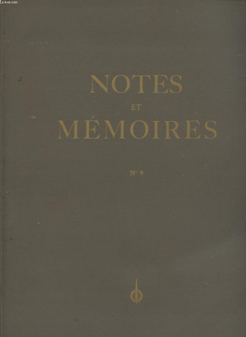 NOTES ET MEMOIRES N9 CONTRIBUTION A L ETUDE SEDIMENTOLOGIQUE DES TERRAINS DEVONIENS DU NORD EST DE L ECOSSE