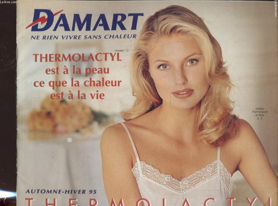 CATALOGUE DAMART THERMOLACTYL EST A LA PEAU CE QUE LA CHALEUR EST A LA VIE AUTOMNE HIVER 95