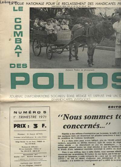 LE COMBAT DES POLIOS N5 : NOUS SOMMES TOUS CONCERNES