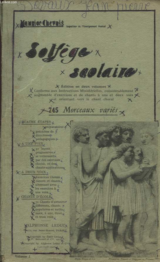 SOLFEGE SCOLAIRE 745 MORCEAUX VARIES