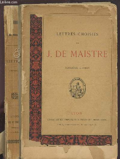 LETTRES CHOISIES DE J. DE MAISTRE.
