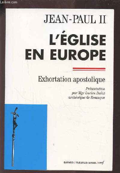 L'EGLISE EN EUROPE - EXHORTATION APOSTOLIQUE.