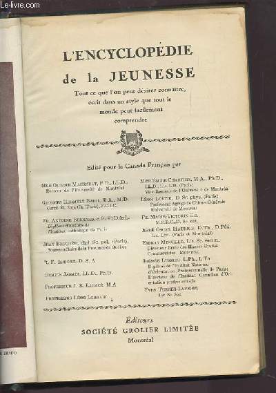 L'ENCYCLOPEDIE DE LA JEUNESSE - TOME 8 - TOUT CE QUE L'ON PEUT DESIRER CONNAITRE, ECRIT DANS UN STYLE QUE TOUT LE MONDE PEUT FACILEMENT COMPRENDRE.