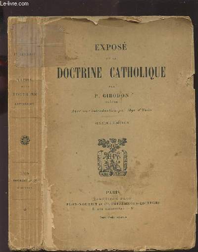 EXPOSE DE LA DOCTRINE CATHOLIQUE.