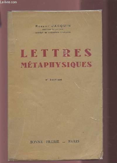 LETTRES METAPHYSIQUES.