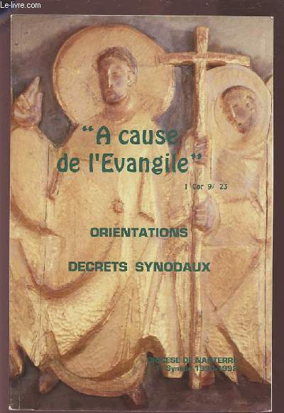 A CAUSE DE L'EVANGILE - ORIENTATIONS DECRETS SYNODAUX.