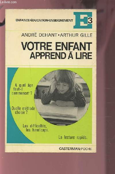 VOTRE ENFANT APPREND A LIRE.