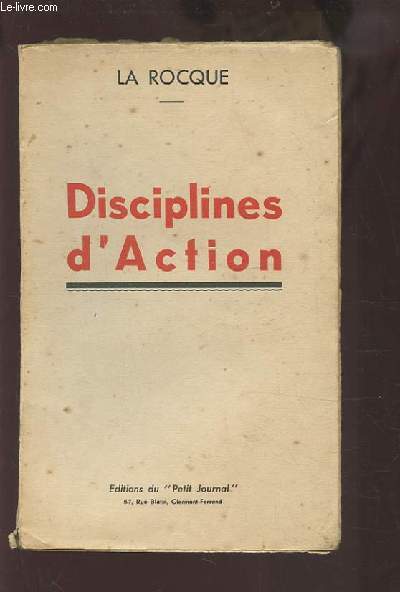 DISCIPLINES D'ACTION.