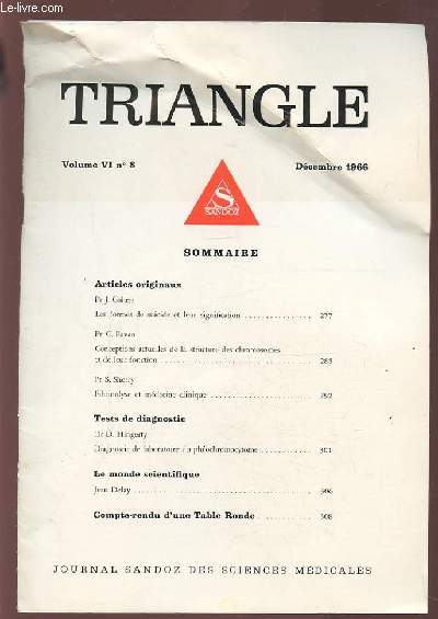 TRIANGLE - VOLUME VI N8 DECEMBRE 1966.