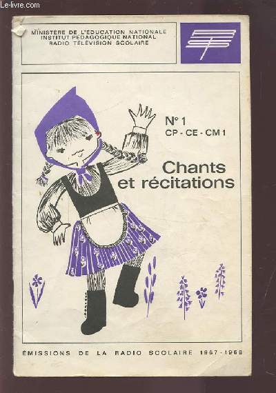 CHANTS ET RECITATIONS - N1 CP/CE/CM1.