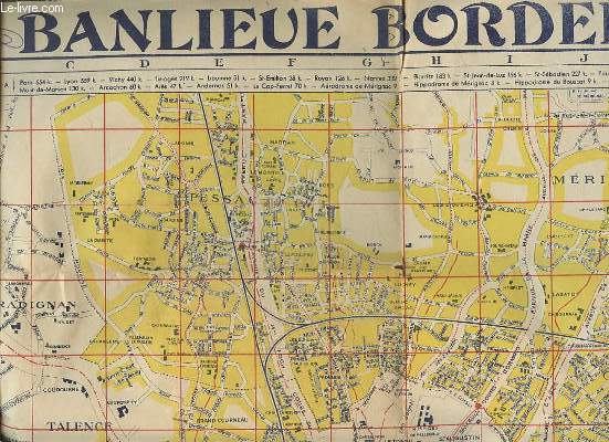 CARTE DE LA BANLIEUE BORDELAISE -