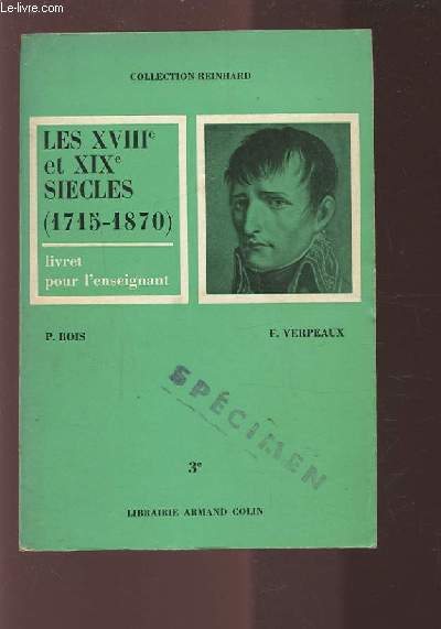 LES XVIII ET XIX SIECLES (1715-1870) LIVRET POUR L'ENSEIGNANT - 3.