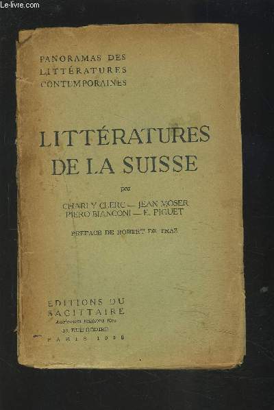 LITTERATURES DE LA SUISSE.