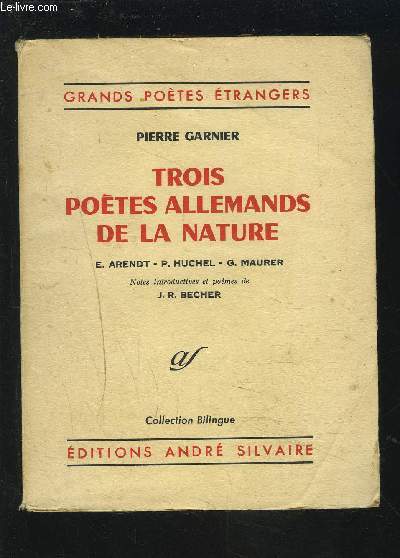 TROIS POETES ALLEMANDS DE LA NATURE.