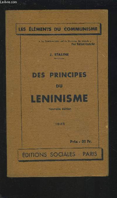 DES PRINCIPES DU LENINISME.