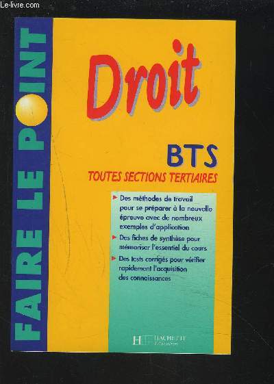 DROIT - BTS TOUTES SECTIONS TERTIAIRES.