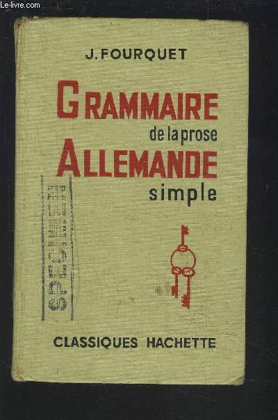 GRAMMAIRE DE LA PROSE ALLEMANDE SIMPLE.