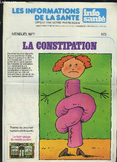 LES INFORMATIONS DE LA SANTE - N9 : LA CONSTIPATION.