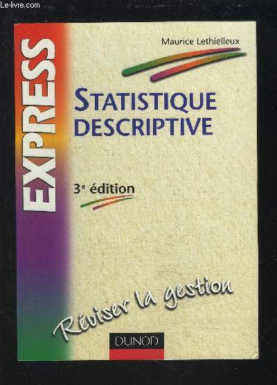 STATISTIQUE DESCRIPTIVE - REVISER LA GESTION.