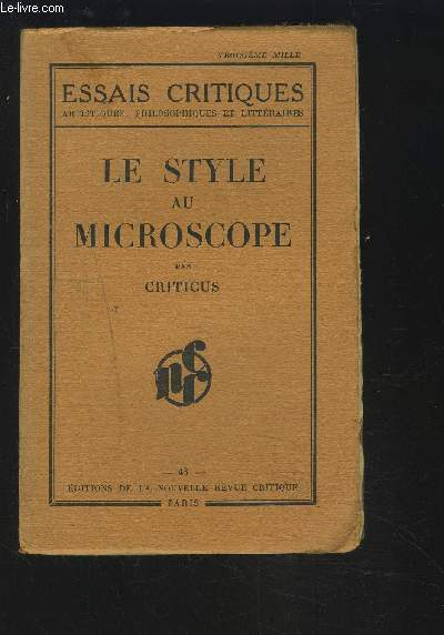 LE STYLE AU MICROSCOPE - Collection 