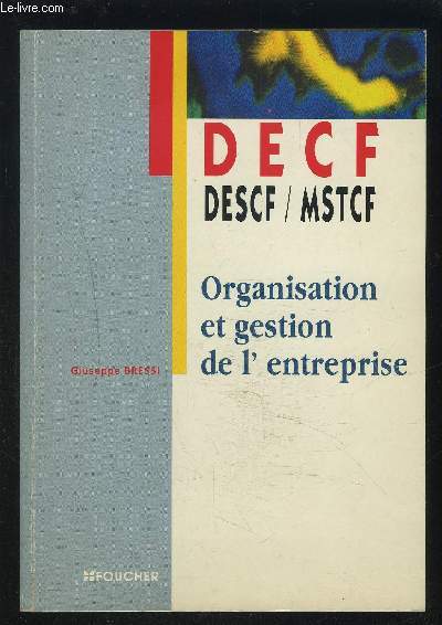 DECF - DESCF / MSTCF - ORGANISATION ET GESTION DE L'ENTREPRISE.