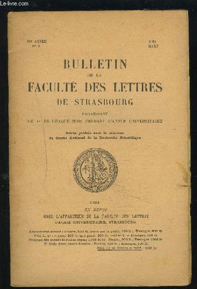 BULLETIN DE LA FACULTE DES LETTRES DE STRASBOURG - N6, 29 ANNEE, MARS 1951 : Origines espagnoles de 