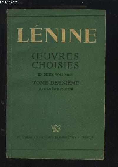 OEUVRES CHOISIES - TOME DEUXIEME.