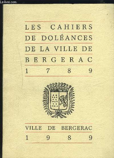 PUBLICATION DE LA VILLE DE BERGERAC - BICENTENAIRE DE LA REVOLUTION FRANCAISE DE 1789.