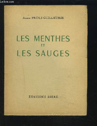 LES MENTHES ET LES SAUCES + ENVOI DE L'AUTEUR.