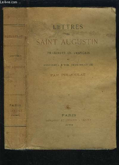 LETTRES DE SAINT AUGUSTIN.