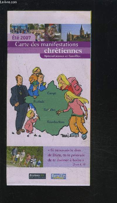 CARTE DES MANIFESTATIONS CHRETIENNES - SPECIAL JEUNES ET FAMILLES.