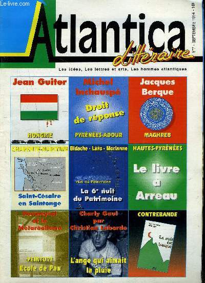 ATLANTICA MAGAZINE - littraire - Les ides, les lettres et arts, les hommes atlantiques - N7 - septembre 1994