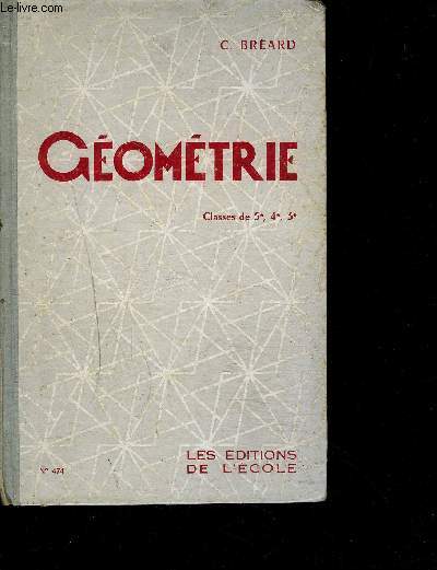 GEOMETRIE / CLASSE DE 5EME, 4EME, 3EME / SPECIMEN