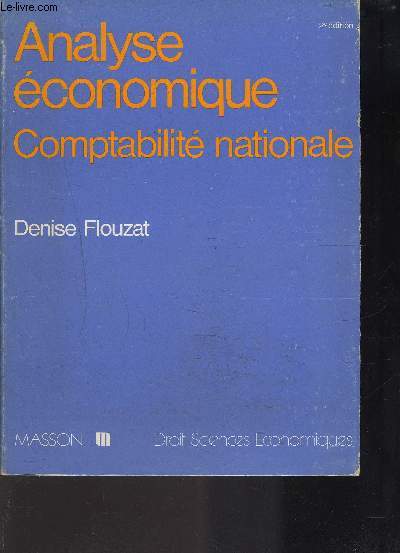 ANALYSE ECONOMIQUE/ COMPTABILITE NATIONALE 2 EDITION