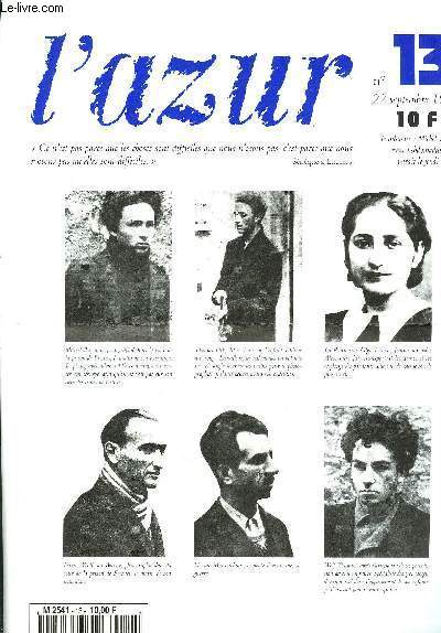 L'AZUR N13 22 SEPTEMBRE 1994