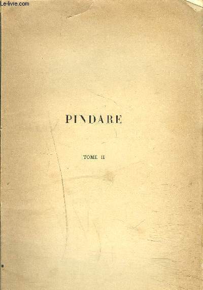 PINDARE TOME II PYTIQUES