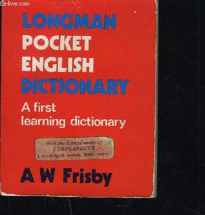 LONGMAN POCKET ENGLISH DICTIONNARY
