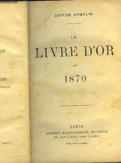 LE LIVRE D'OR DE 1870