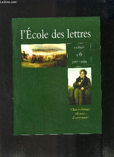 L ECOLE DES LETTRES- COLLEGES N6 - 2007-2008