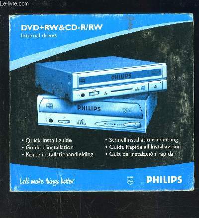 PLAQUETTE GUIDE D INSTALLATION- DVD+RW&CD-R/RW INTERNAL DRIVES / AVEC CD INCLUS