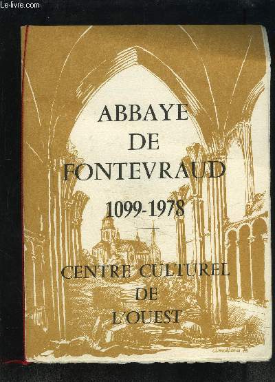PLAQUETTE PHILATELIQUE: ABBAYE DE FONTEVRAUD - 1099-1978