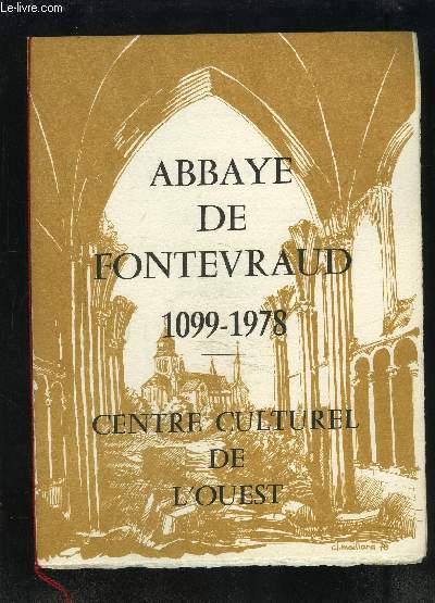 PLAQUETTE PHILATELIQUE: ABBAYE DE FONTEVRAUD - 1099-1978