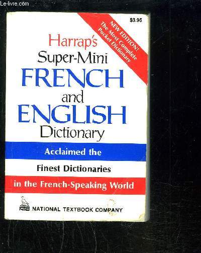 DICTIONNAIRE HARRAP S FRANCAIS ANGLAIS