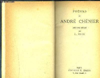 POESIES DE ANDRE CHENIER