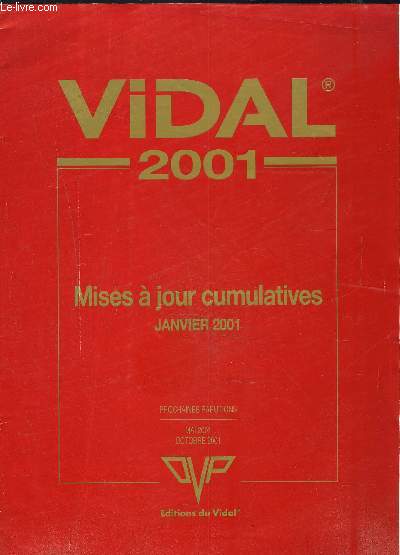 VIDAL 2001- MISES A JOUR CUMULATIVES JANVIER 2001