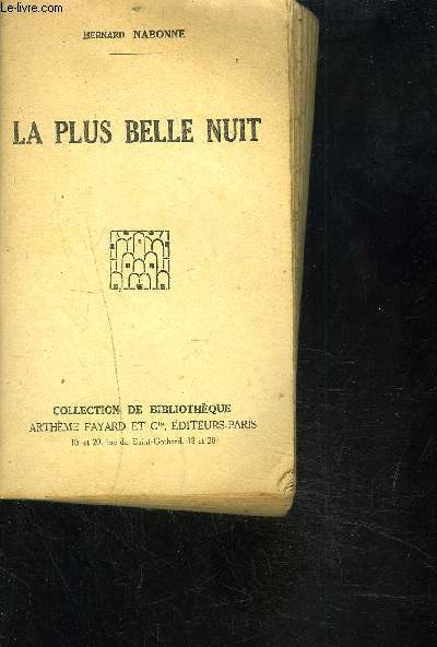 LA PLUS BELLE NUIT- COLLECTION DE BIBLIOTHEQUE