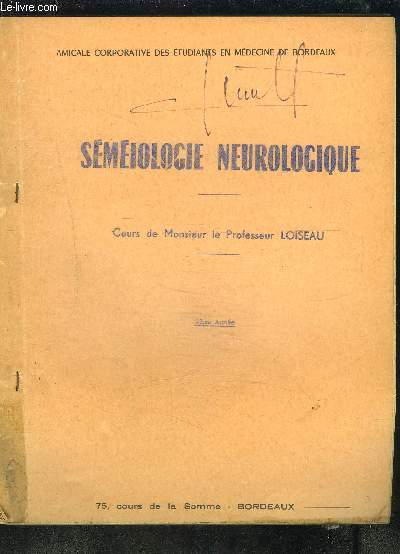 SEMEIOLOGIE NEUROLOGIQUE- 2me anne