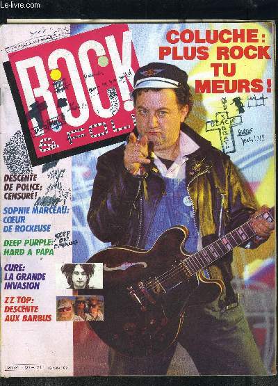 ROCK & FOLK- N226- JANVIER 86- COLUCHE PLUS ROCK TU MEURS!- DESCENTE DE POLICE: CENSURE!- SOPHIE MARCEAU: COEUR DE ROCKEUSE- DEEP PURPLE: HARD A PAPA- CURE: LA GRANDE INVASION- ZZ TOP: DESCENTE AUX BARBUS