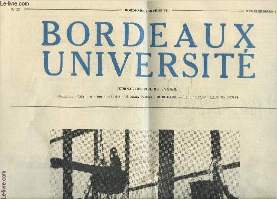 JOURNAL OFFICIEL DE L AGEB- N22- FEV MARS 1960- Stage de presse- le nouveau bureau de l AGEB 1960- 2 millions de dettes- Entraide- Doctrine- Problmes universitaires- La mutuelle nationale des tudiants de France- Le XIIe congrs de la FNES...