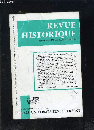 REVUE HISTORIQUE 90e année- tome CCXXXV- fasc.II- avril-juin 1966- 478- Intro... - Afbeelding 1 van 1